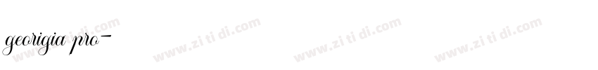 georigia pro字体转换